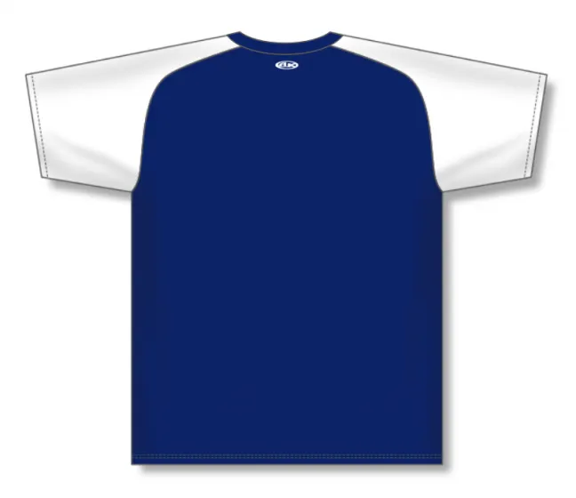 Athletic Knit (AK) BA1375M-216 Mens Navy/White Pullover Baseball Jersey