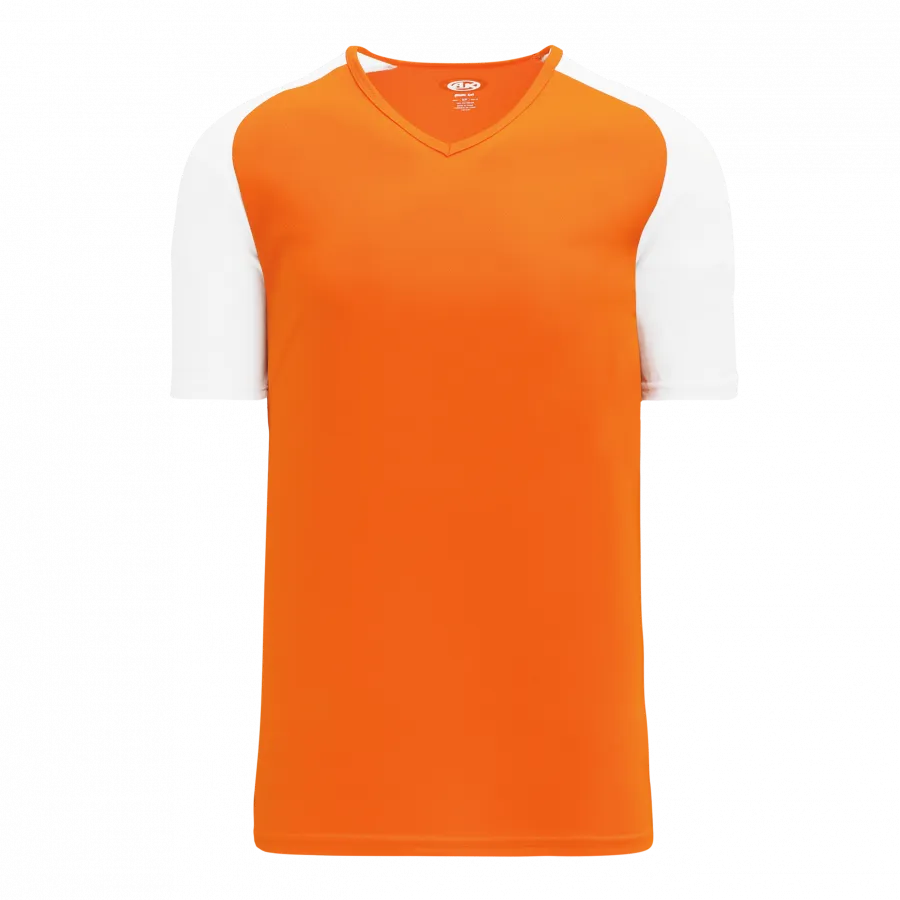 Athletic Knit (AK) BA1375M-238 Mens Orange/White Pullover Baseball Jersey