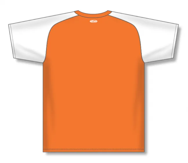 Athletic Knit (AK) BA1375M-238 Mens Orange/White Pullover Baseball Jersey
