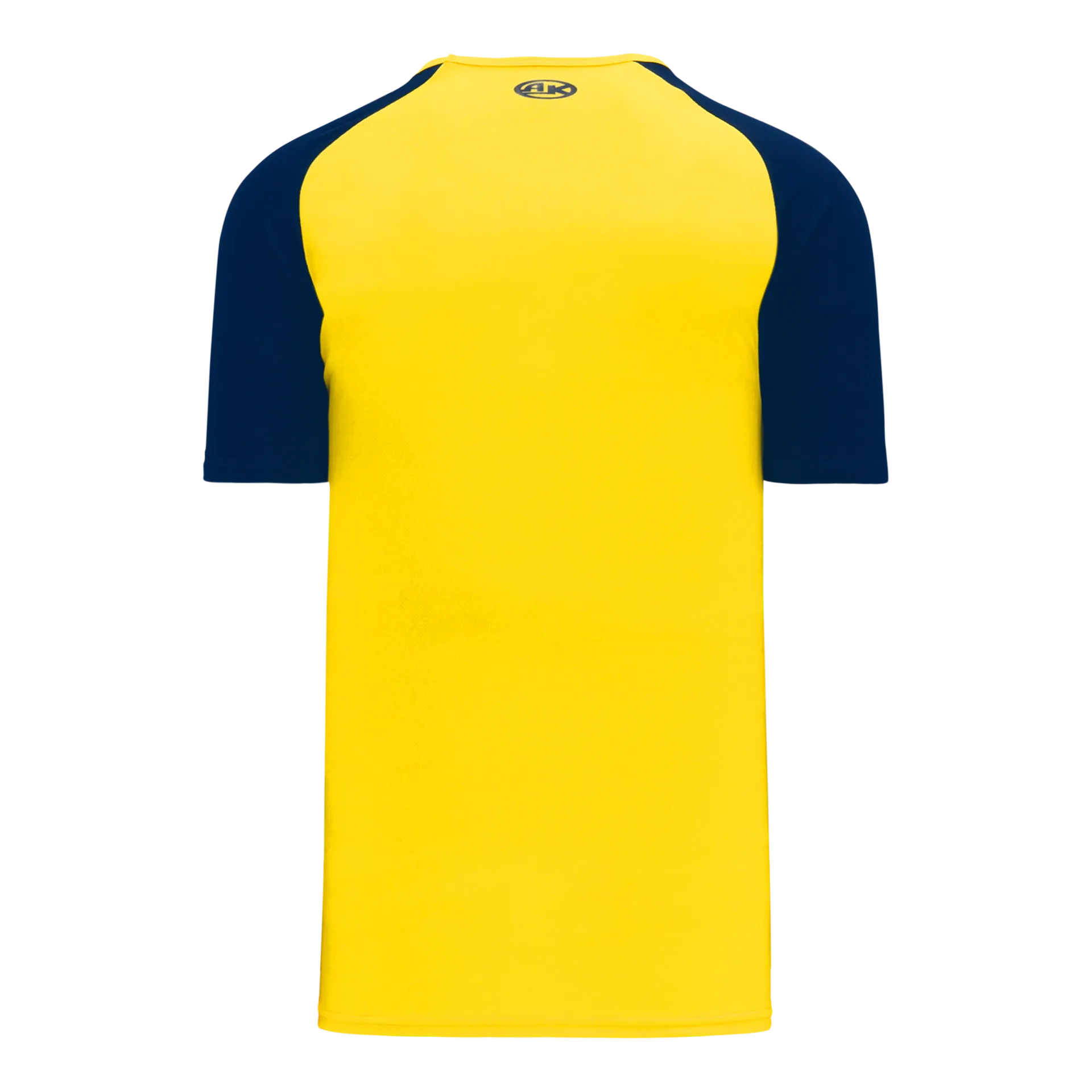 Athletic Knit (AK) BA1375M-253 Mens Maize/Navy Pullover Baseball Jersey