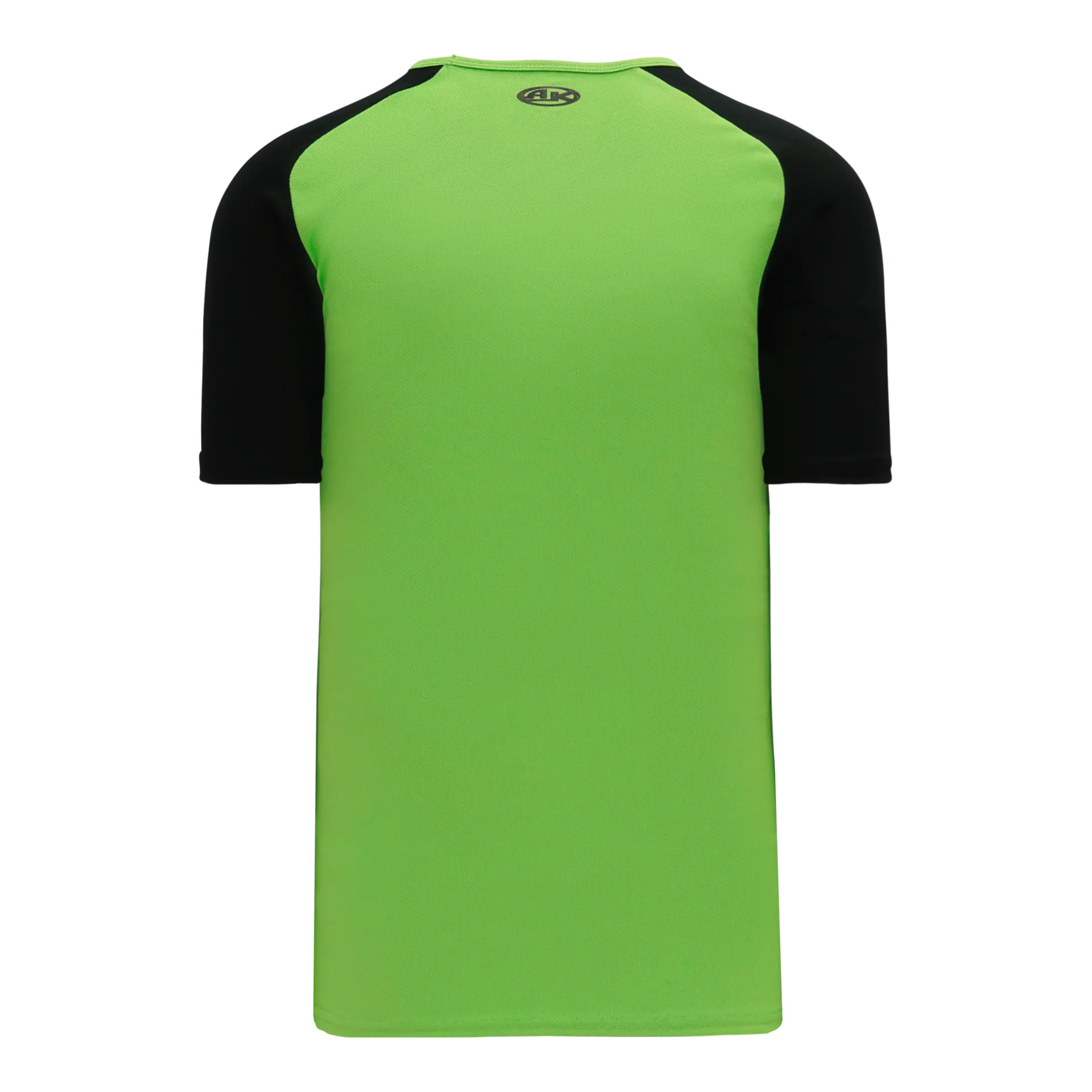 Athletic Knit (AK) BA1375M-269 Mens Lime Green/Black Pullover Baseball Jersey