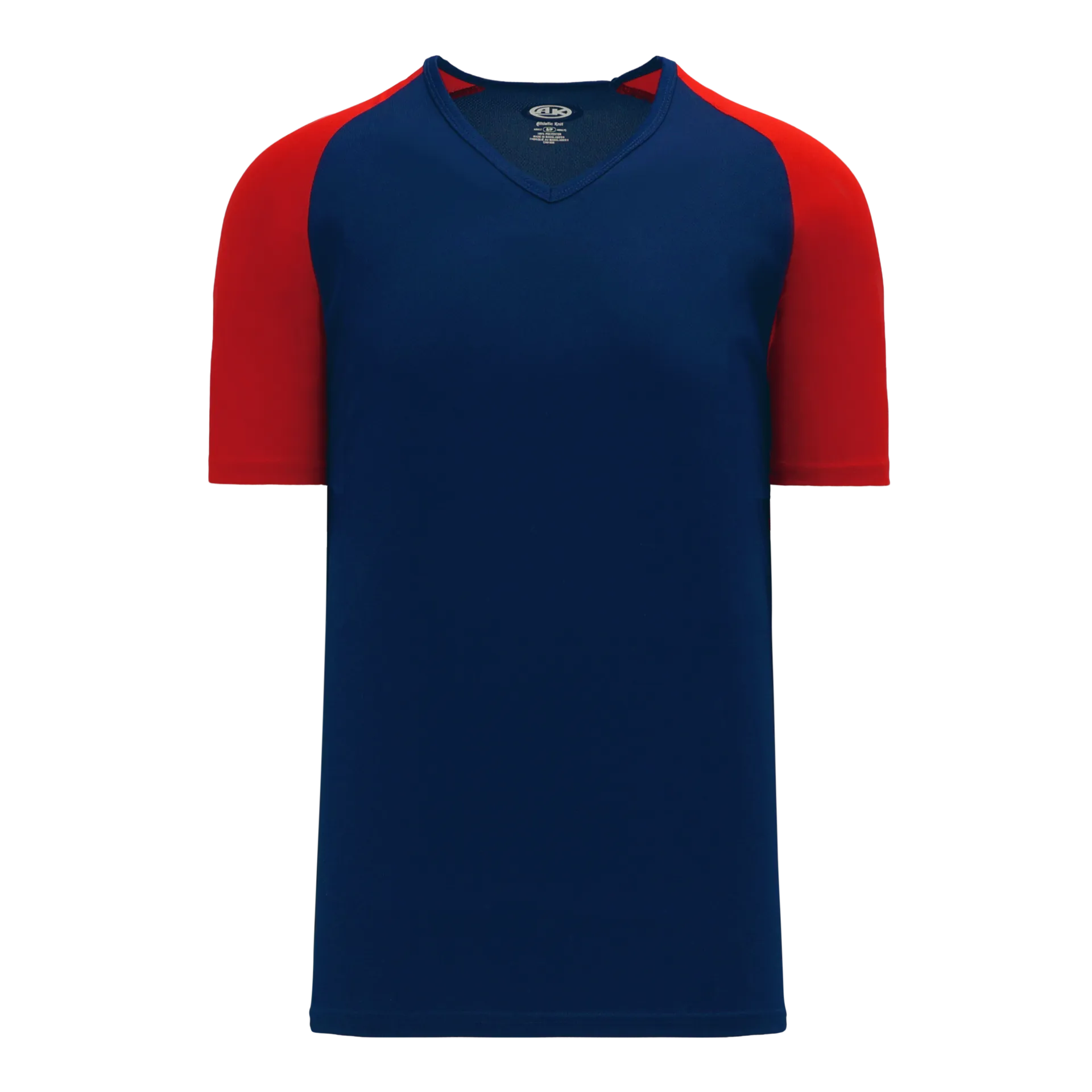 Athletic Knit (AK) BA1375M-285 Mens Navy/Red Pullover Baseball Jersey