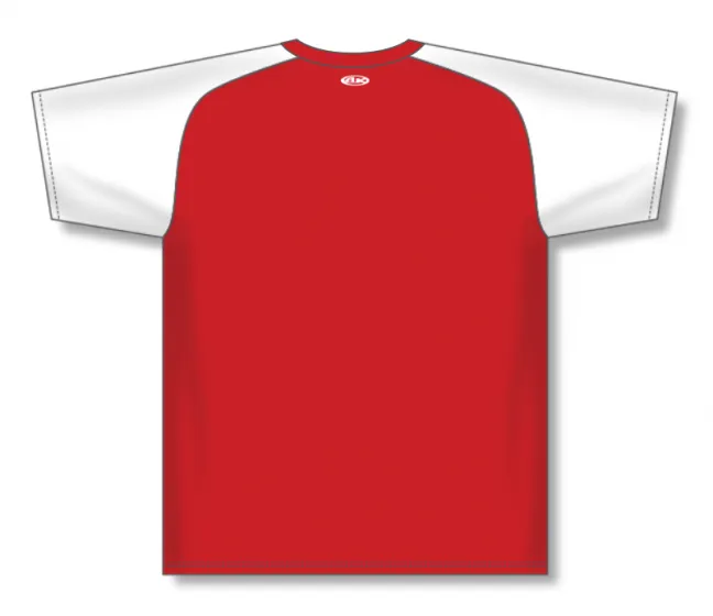 Athletic Knit (AK) BA1375Y-208 Youth Red/White Pullover Baseball Jersey