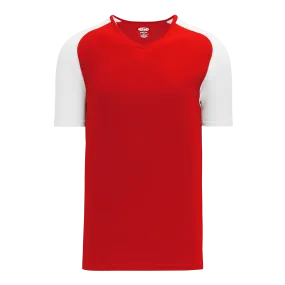 Athletic Knit (AK) BA1375Y-208 Youth Red/White Pullover Baseball Jersey