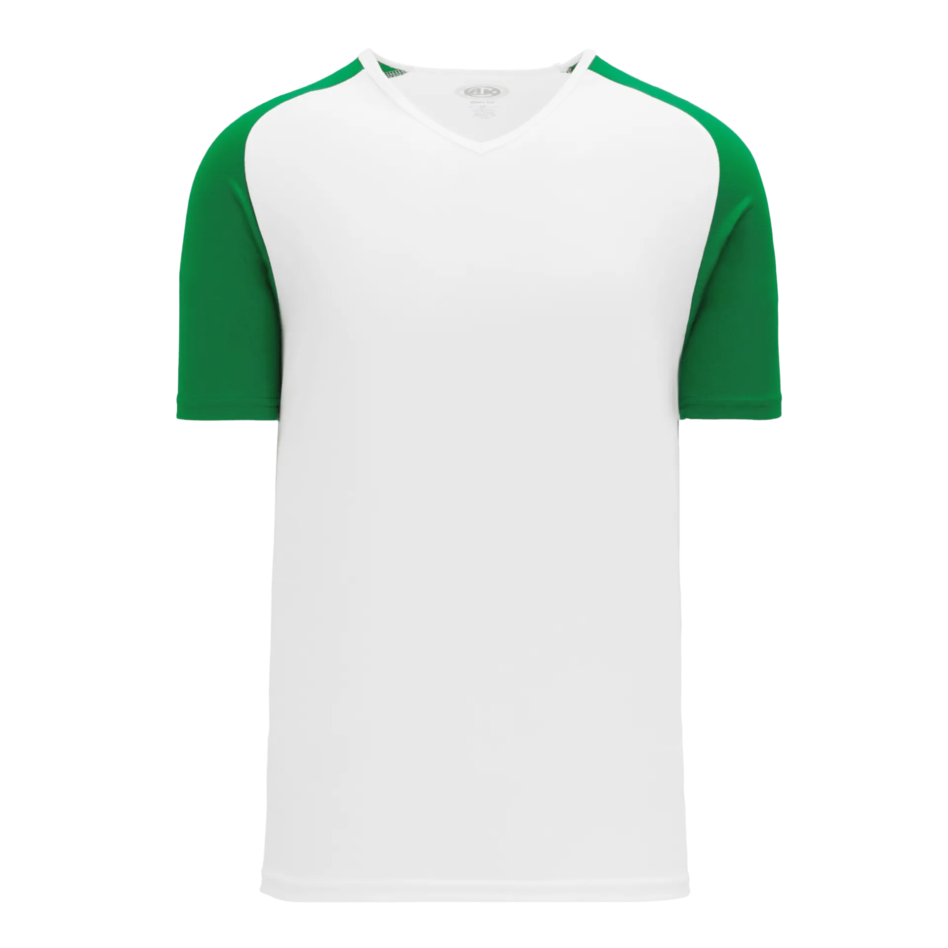 Athletic Knit (AK) BA1375Y-211 Youth White/Kelly Green Pullover Baseball Jersey