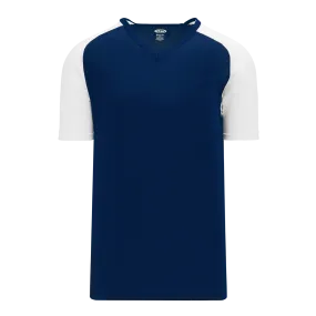 Athletic Knit (AK) BA1375Y-216 Youth Navy/White Pullover Baseball Jersey
