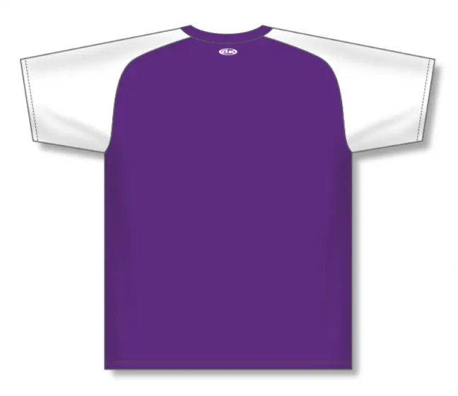 Athletic Knit (AK) BA1375Y-220 Youth Purple/White Pullover Baseball Jersey