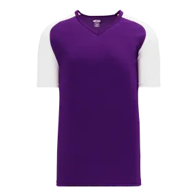 Athletic Knit (AK) BA1375Y-220 Youth Purple/White Pullover Baseball Jersey