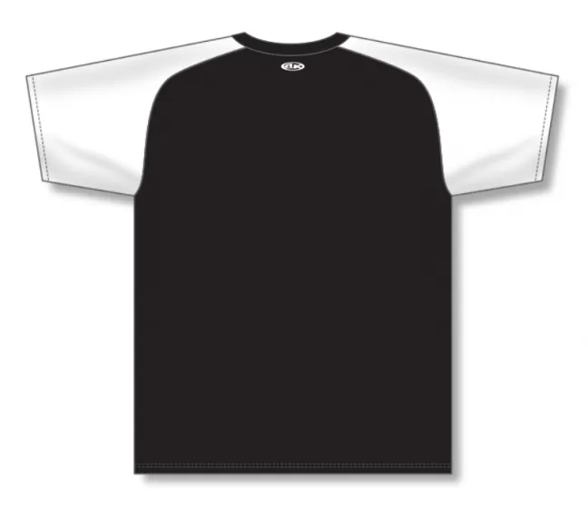 Athletic Knit (AK) BA1375Y-221 Youth Black/White Pullover Baseball Jersey