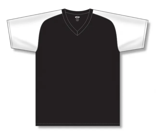 Athletic Knit (AK) BA1375Y-221 Youth Black/White Pullover Baseball Jersey