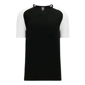 Athletic Knit (AK) BA1375Y-221 Youth Black/White Pullover Baseball Jersey