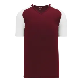 Athletic Knit (AK) BA1375Y-233 Youth Maroon/White Pullover Baseball Jersey