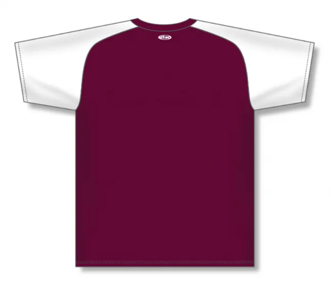 Athletic Knit (AK) BA1375Y-233 Youth Maroon/White Pullover Baseball Jersey