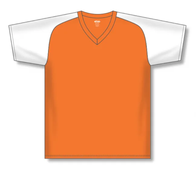 Athletic Knit (AK) BA1375Y-238 Youth Orange/White Pullover Baseball Jersey