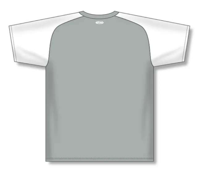 Athletic Knit (AK) BA1375Y-245 Youth Grey/White Pullover Baseball Jersey