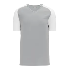 Athletic Knit (AK) BA1375Y-245 Youth Grey/White Pullover Baseball Jersey