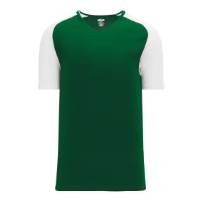 Athletic Knit (AK) BA1375Y-260 Youth Dark Green/White Pullover Baseball Jersey