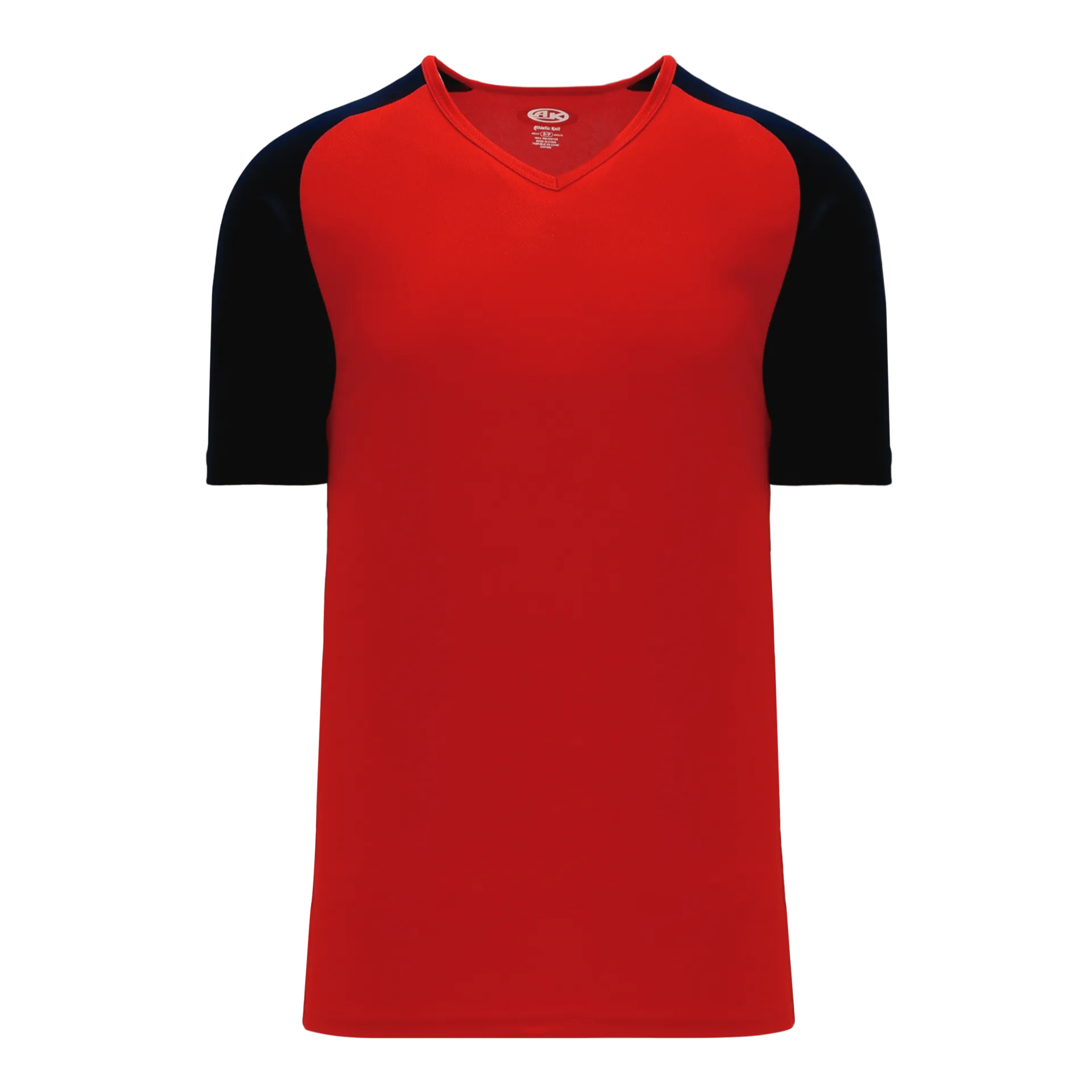 Athletic Knit (AK) BA1375Y-264 Youth Red/Black Pullover Baseball Jersey