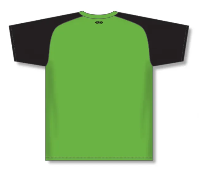Athletic Knit (AK) BA1375Y-269 Youth Lime Green/Black Pullover Baseball Jersey