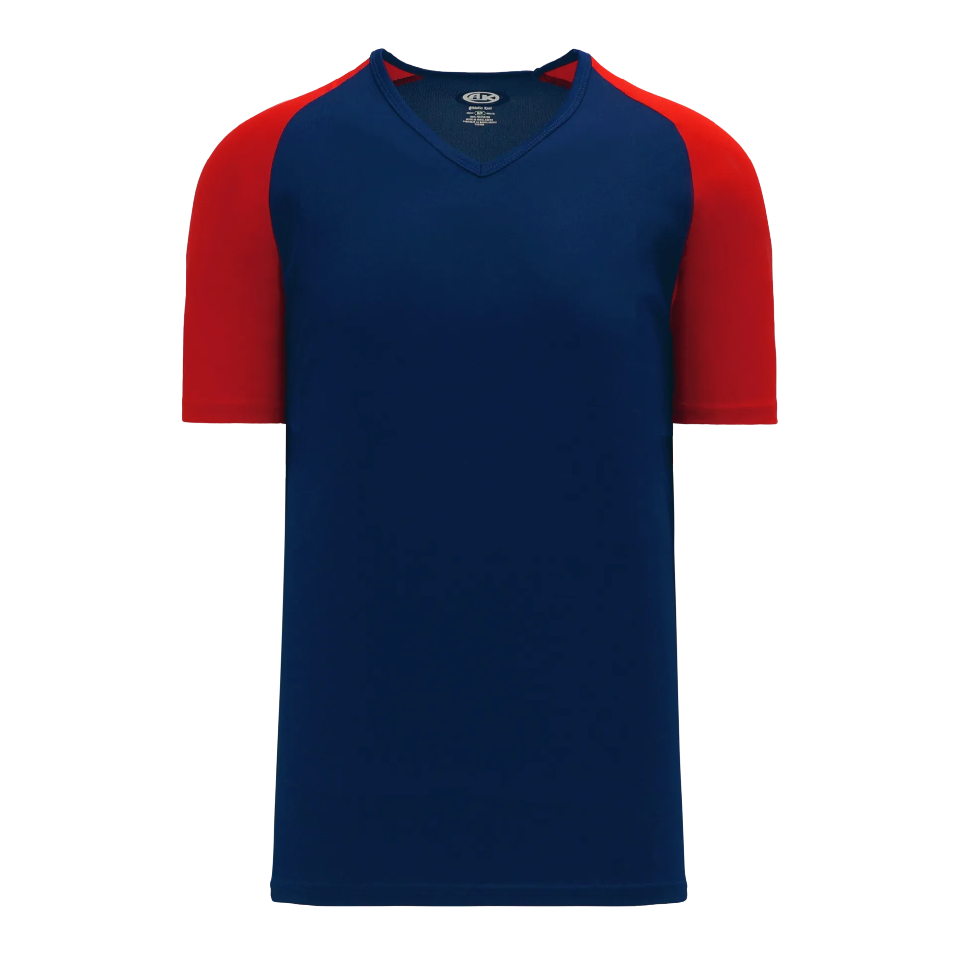Athletic Knit (AK) BA1375Y-285 Youth Navy/Red Pullover Baseball Jersey