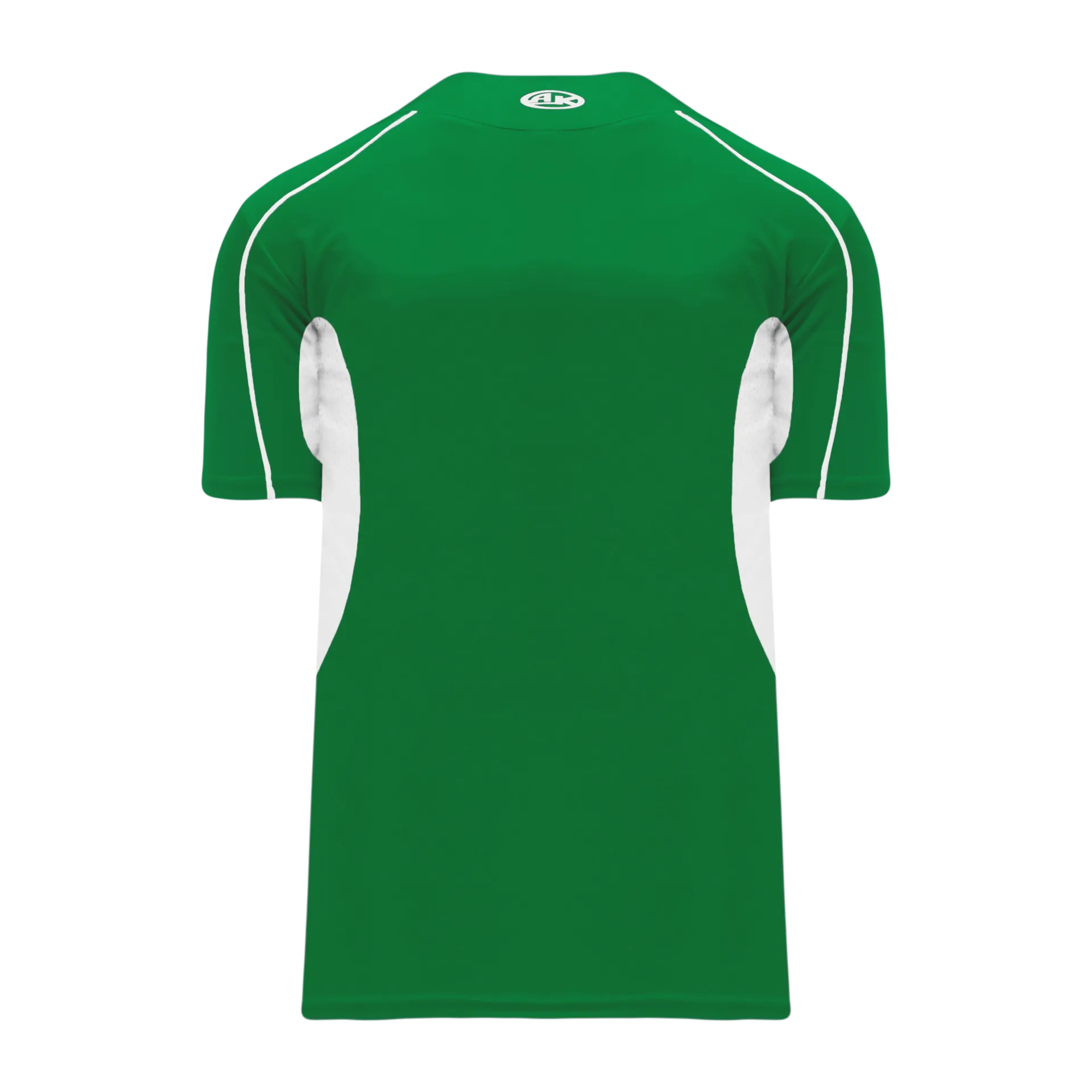 Athletic Knit (AK) BA1745A-210 Adult Kelly Green/White One-Button Baseball Jersey