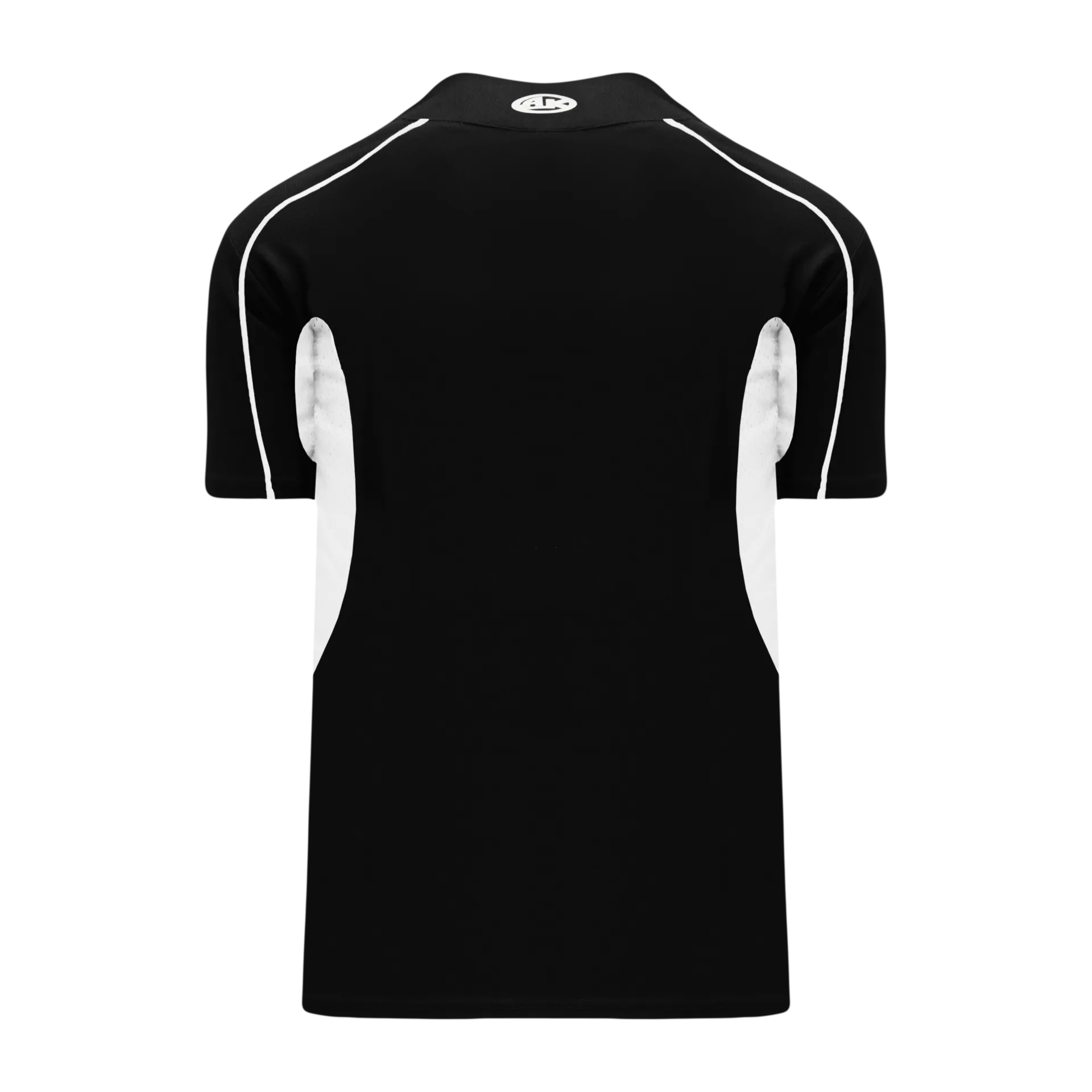 Athletic Knit (AK) BA1745A-221 Adult Black/White One-Button Baseball Jersey