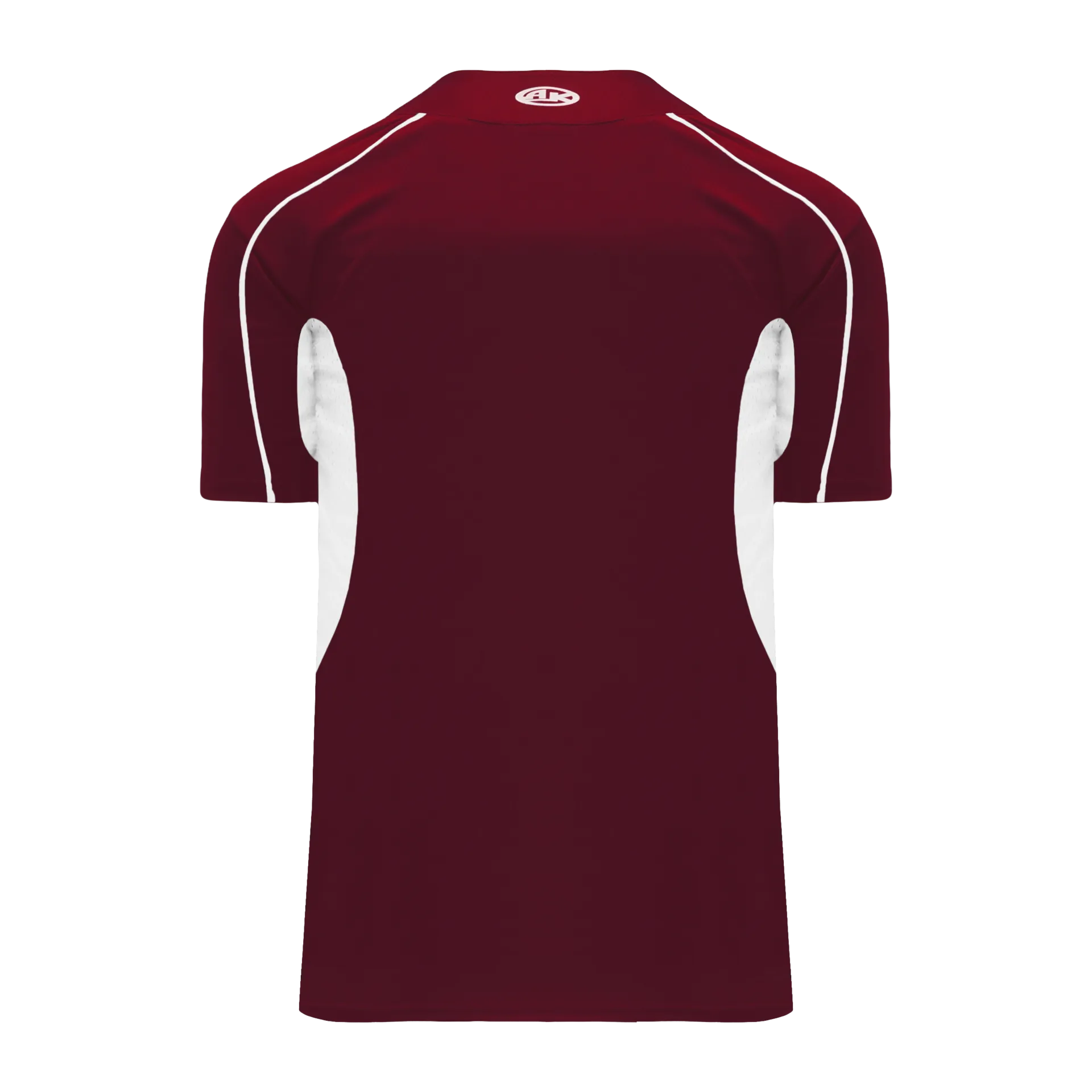 Athletic Knit (AK) BA1745A-233 Adult Maroon/White One-Button Baseball Jersey