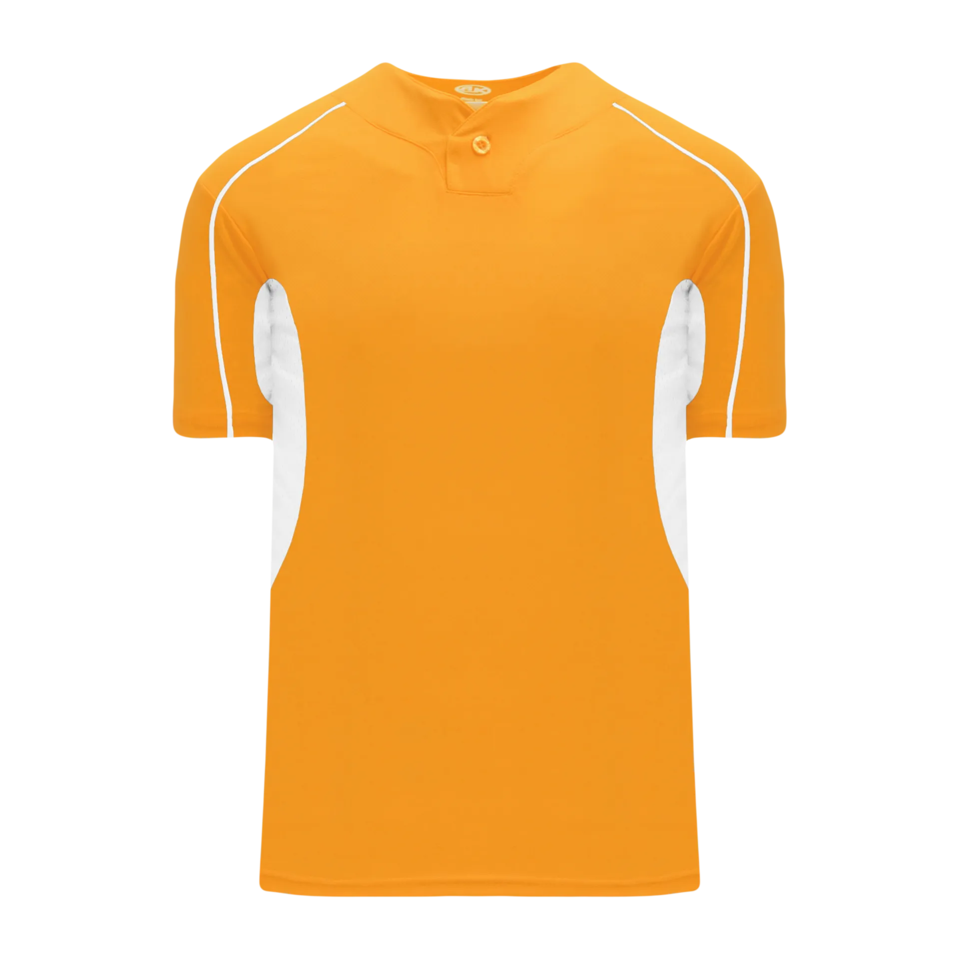 Athletic Knit (AK) BA1745A-236 Adult Gold/White One-Button Baseball Jersey