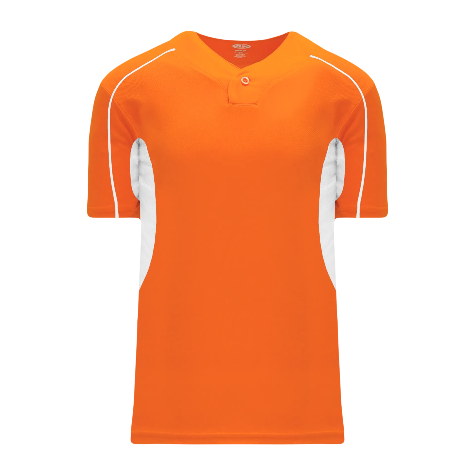Athletic Knit (AK) BA1745A-238 Adult Orange/White One-Button Baseball Jersey
