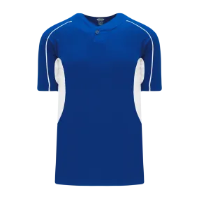Athletic Knit (AK) BA1745Y-206 Youth Royal Blue/White One-Button Baseball Jersey