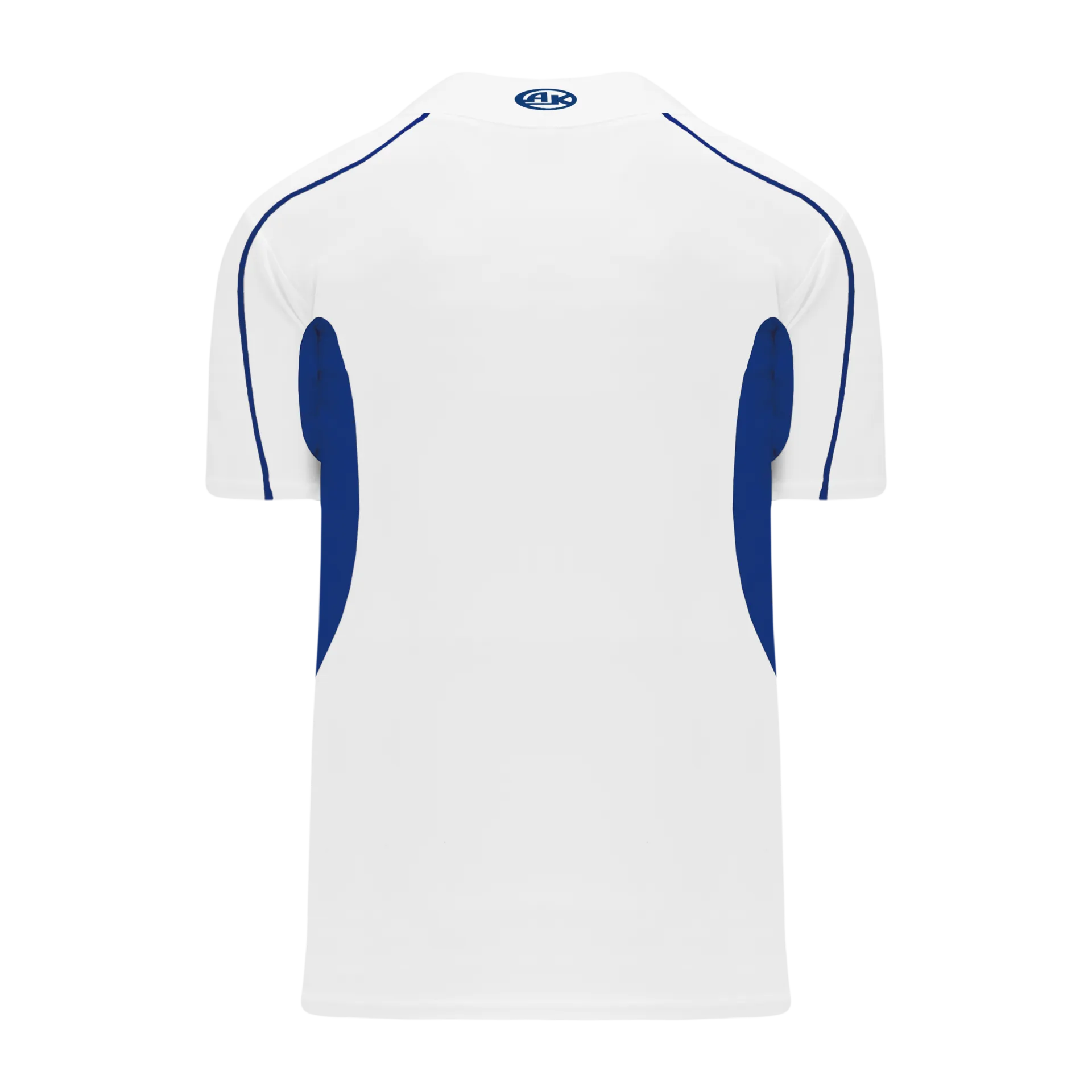 Athletic Knit (AK) BA1745Y-207 Youth White/Royal Blue One-Button Baseball Jersey