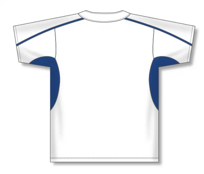 Athletic Knit (AK) BA1745Y-207 Youth White/Royal Blue One-Button Baseball Jersey