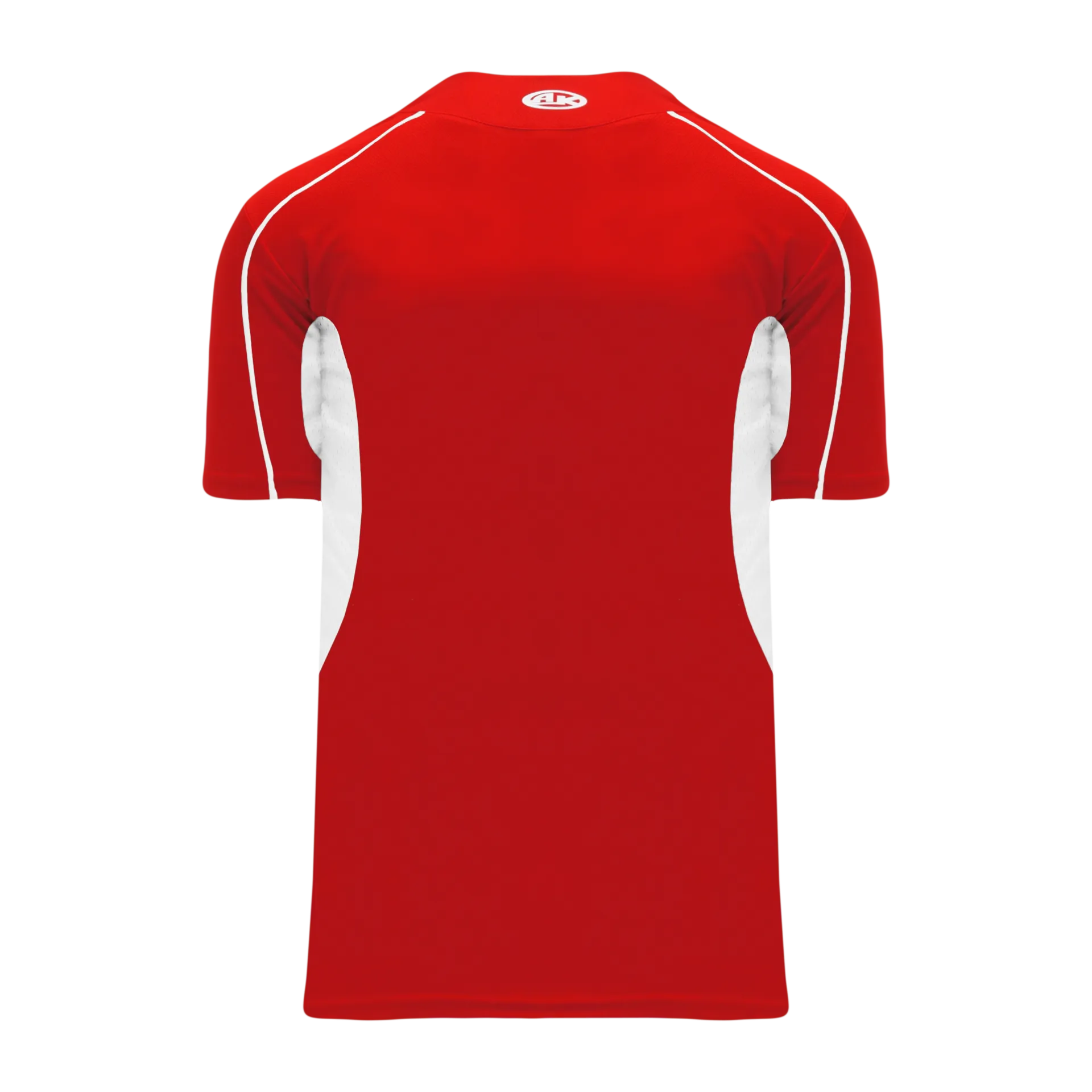 Athletic Knit (AK) BA1745Y-208 Youth Red/White One-Button Baseball Jersey