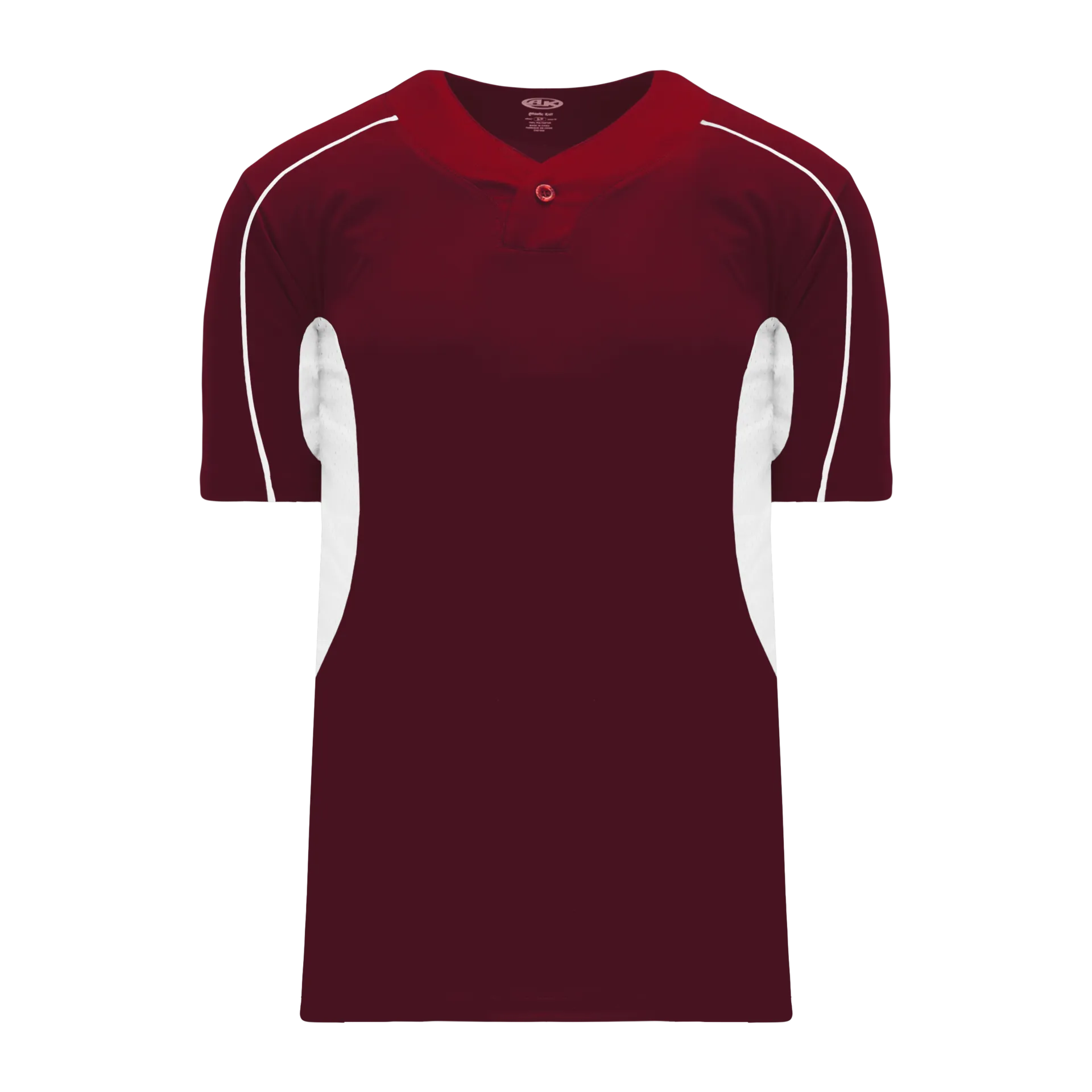 Athletic Knit (AK) BA1745Y-233 Youth Maroon/White One-Button Baseball Jersey