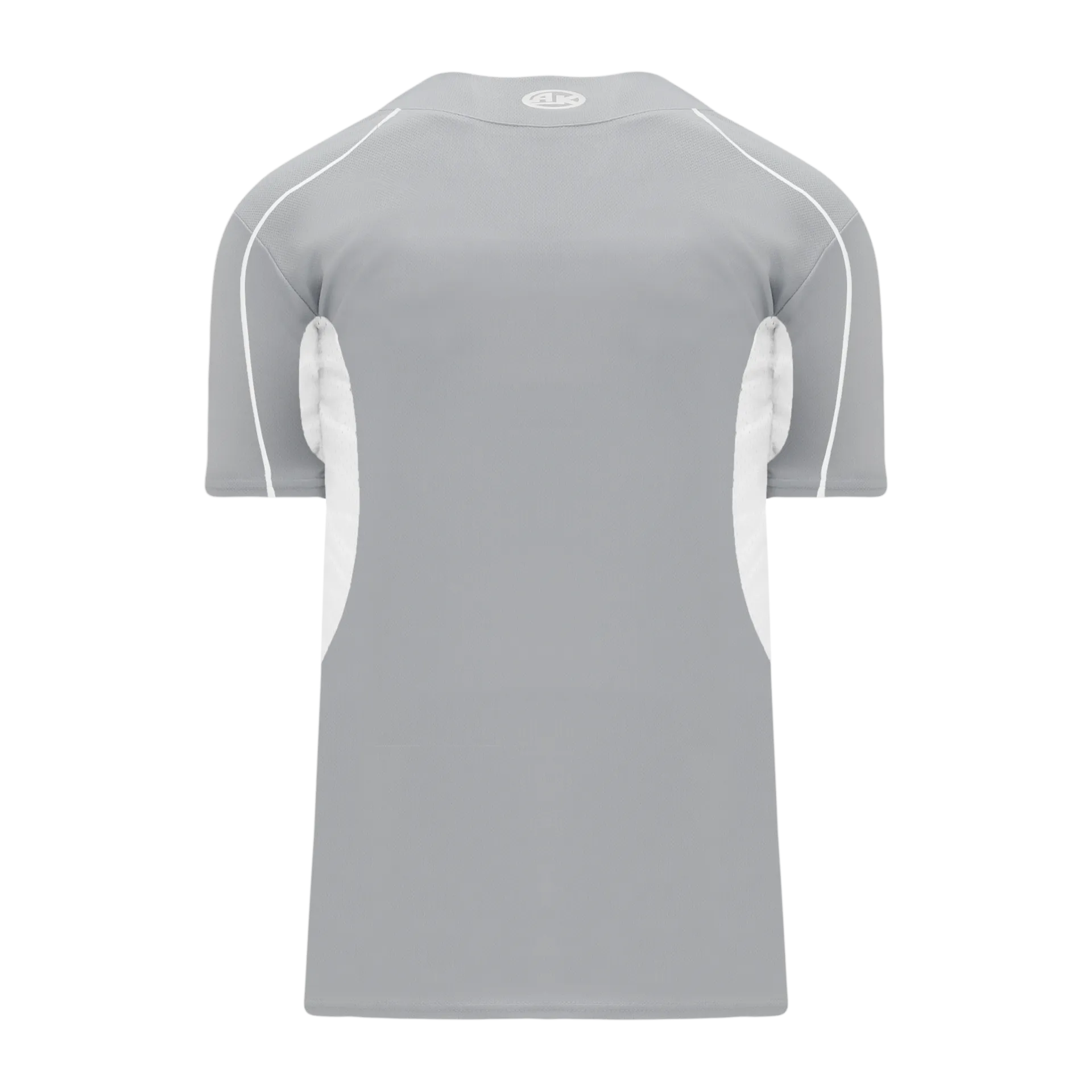 Athletic Knit (AK) BA1745Y-245 Youth Grey/White One-Button Baseball Jersey