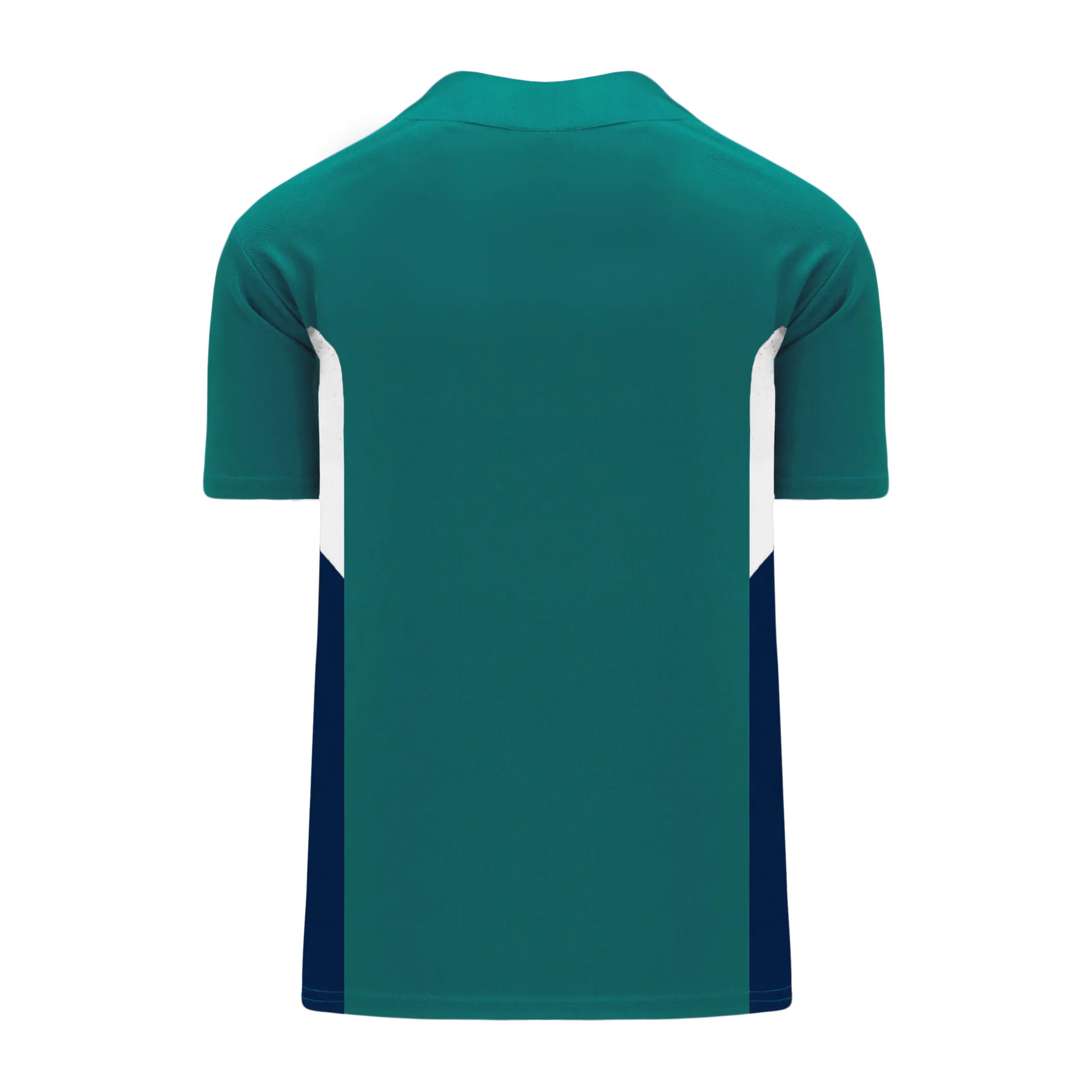 Athletic Knit (AK) BA1763A-456 Adult Pacific Teal/White/Navy One-Button Baseball Jersey