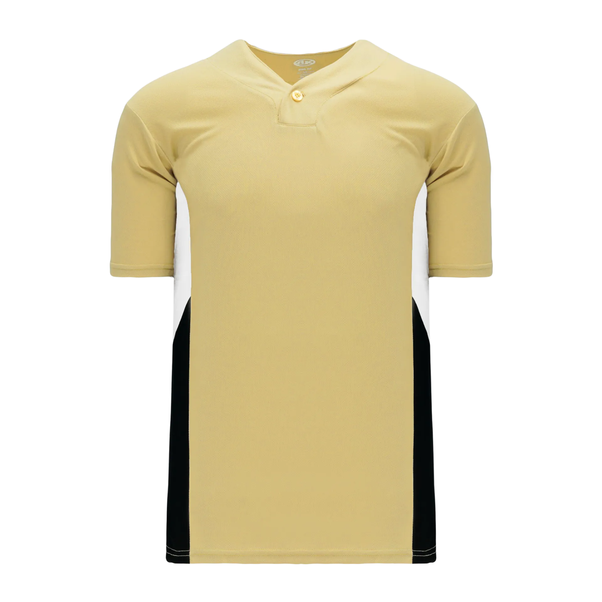 Athletic Knit (AK) BA1763Y-281 Youth Vegas Gold/White/Black One-Button Baseball Jersey