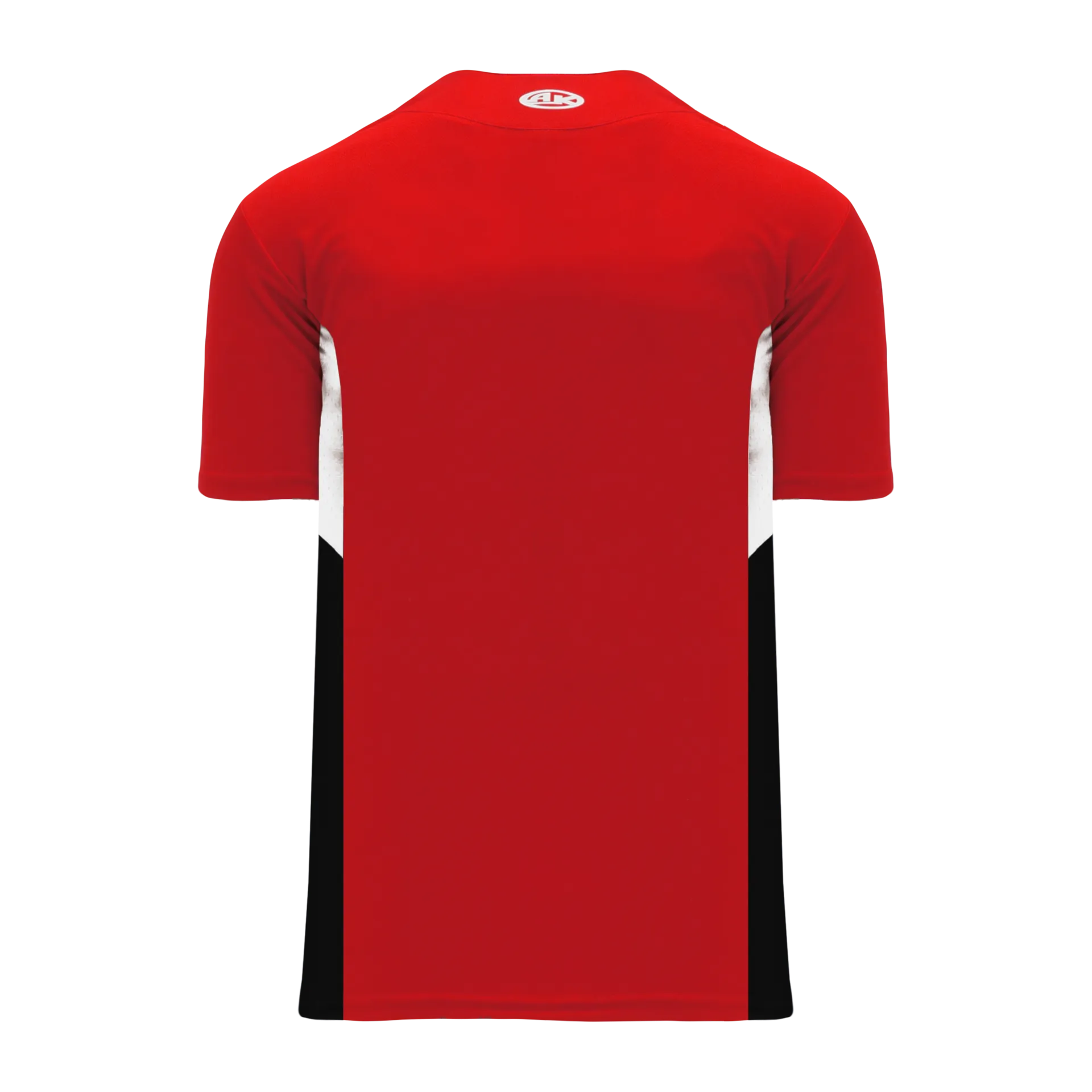 Athletic Knit (AK) BA1763Y-414 Youth Red/White/Black One-Button Baseball Jersey