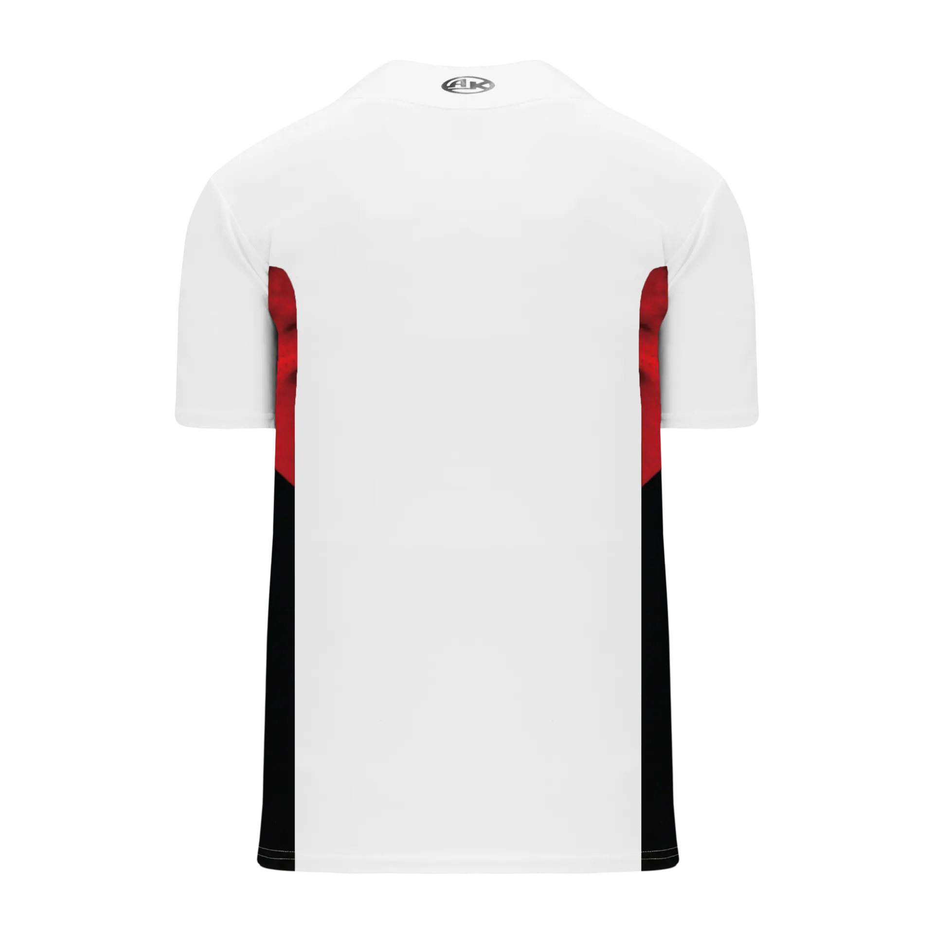 Athletic Knit (AK) BA1763Y-415 Youth White/Red/Black One-Button Baseball Jersey