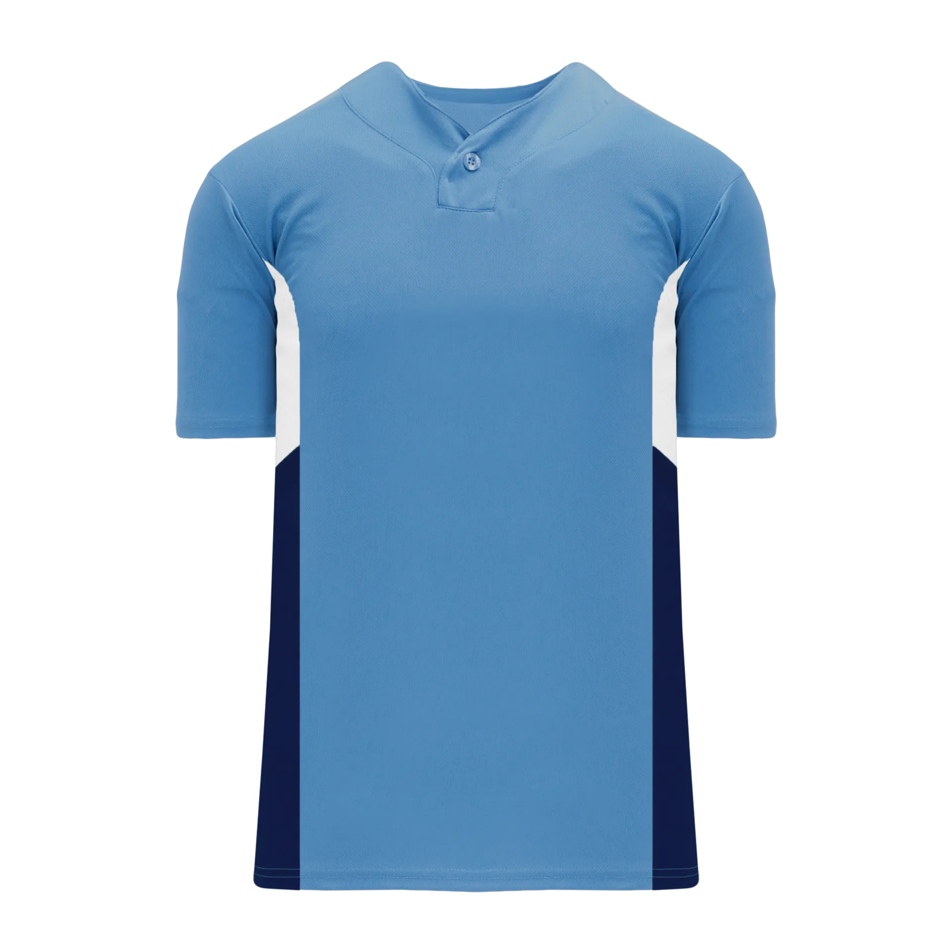 Athletic Knit (AK) BA1763Y-475 Youth Sky Blue/White/Navy One-Button Baseball Jersey