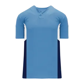 Athletic Knit (AK) BA1763Y-475 Youth Sky Blue/White/Navy One-Button Baseball Jersey