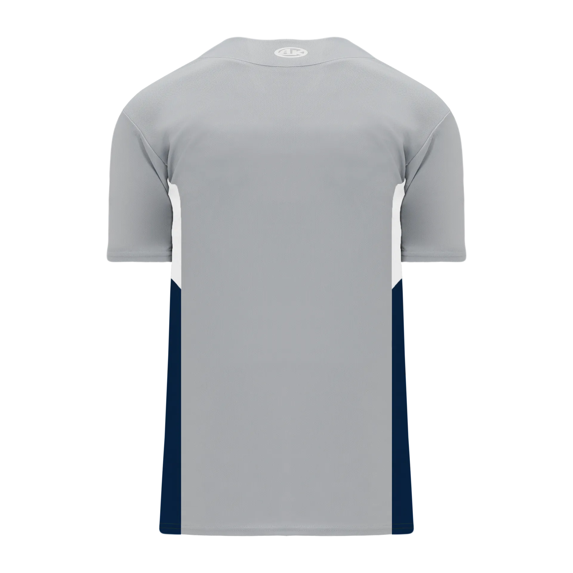 Athletic Knit (AK) BA1763Y-548 Youth Grey/White/Navy One-Button Baseball Jersey