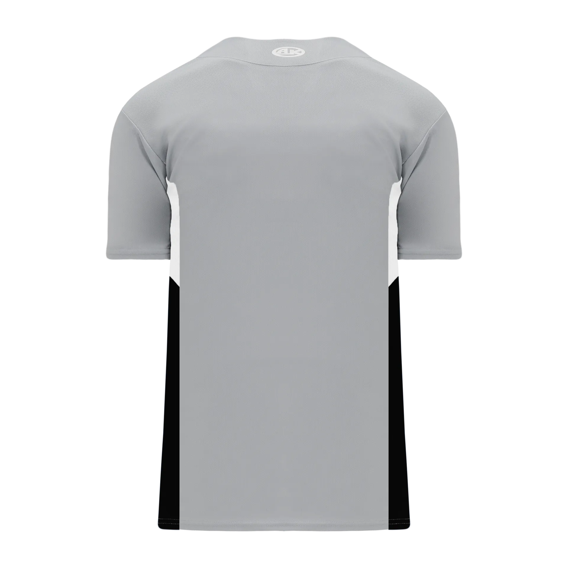 Athletic Knit (AK) BA1763Y-973 Youth Grey/White/Black One-Button Baseball Jersey