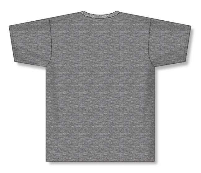 Athletic Knit (AK) BA1800L-021 Ladies Heather Charcoal Grey Pullover Baseball Jersey
