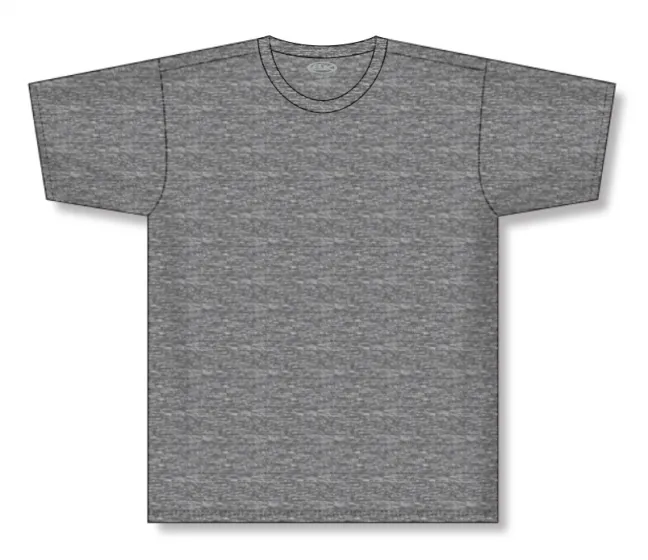 Athletic Knit (AK) BA1800L-021 Ladies Heather Charcoal Grey Pullover Baseball Jersey