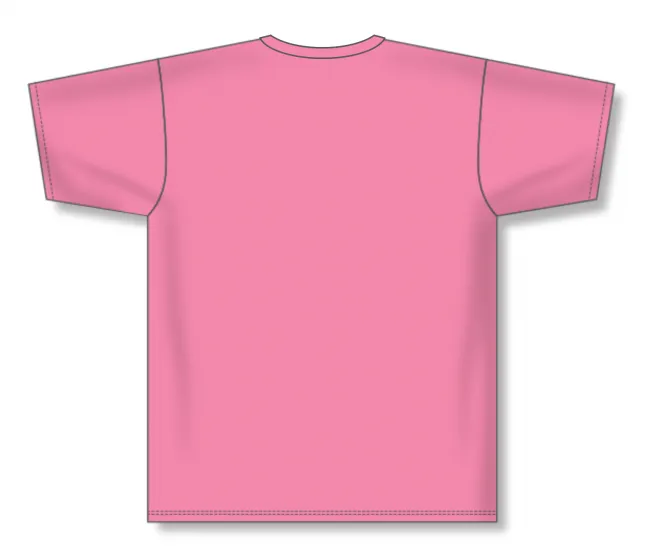 Athletic Knit (AK) BA1800M-014 Mens Pink Pullover Baseball Jersey