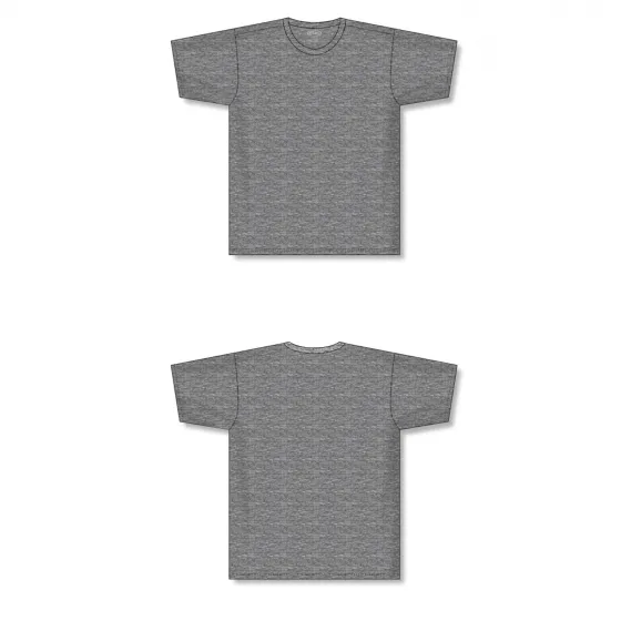Athletic Knit (AK) BA1800M-021 Mens Heather Charcoal Grey Pullover Baseball Jersey