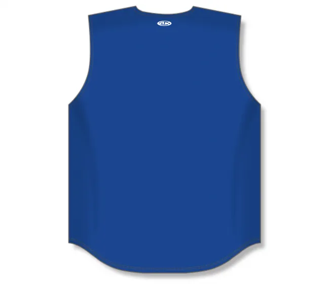 Athletic Knit (AK) BA1812A-002 Adult Royal Blue Sleeveless Full Button Baseball Jersey