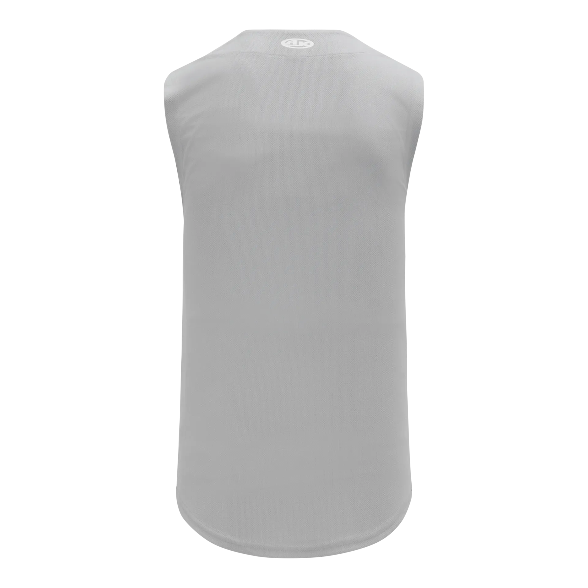 Athletic Knit (AK) BA1812A-012 Adult Grey Sleeveless Full Button Baseball Jersey