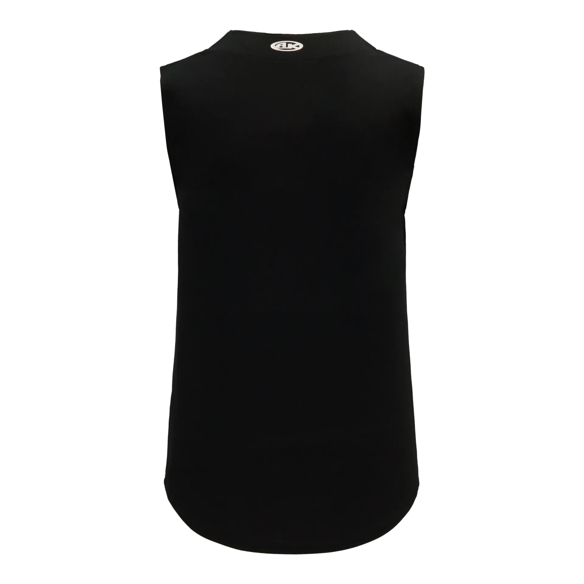 Athletic Knit (AK) BA1812Y-001 Youth Black Sleeveless Full Button Baseball Jersey